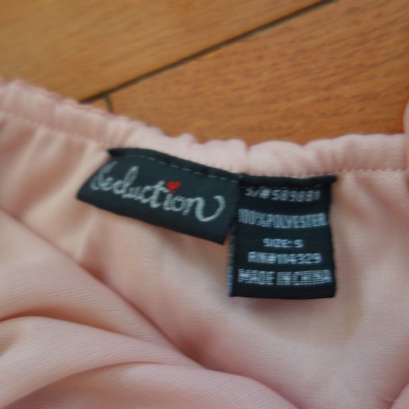 Pink Flowy Summer Layered Shear Overlay Princess Cinderella Dress Size Small - Picture 6 of 16